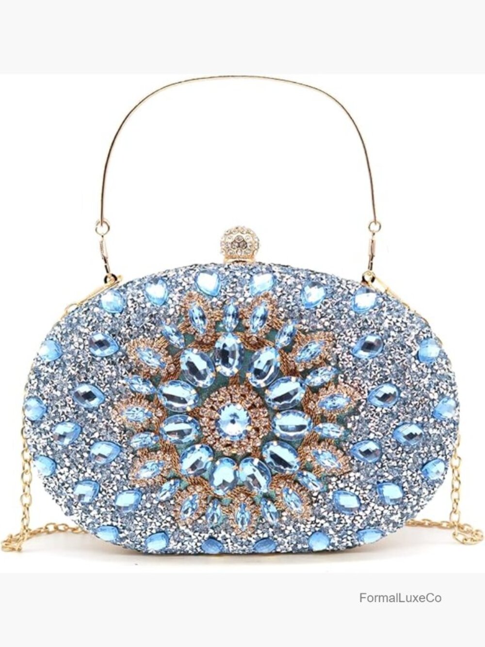 Rhinestone Evening Clutch Purse for Weddings Parties Prom Formal Events